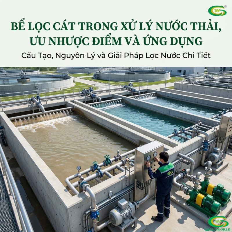 Bể lọc cát trong xử lý nước thải, ưu nhược điểm và ứng dụng
